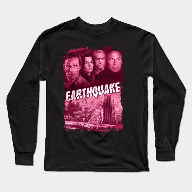 Charlton Heston A Hero in Earthquakes Long Sleeve T-Shirt by GodeleineBesnard